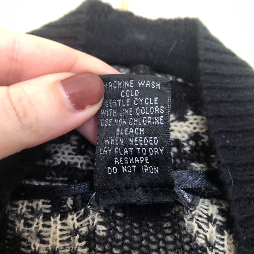 Wet Seal Tan Black Aztec Open Front Cardigan | Size S - Picture 6 of 7